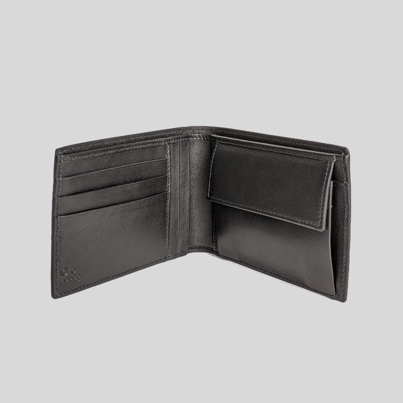 gucci bifold wallet microguccissima black