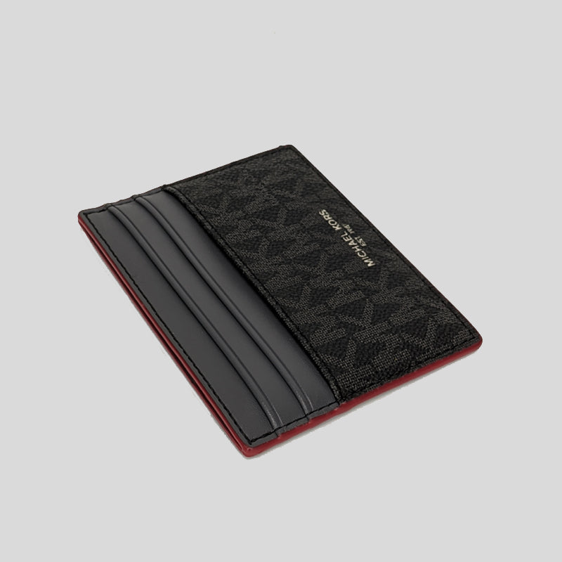 Michael Kors Cooper Tall Card Case Black/Crimson 36H9LCOD2U – LussoCitta