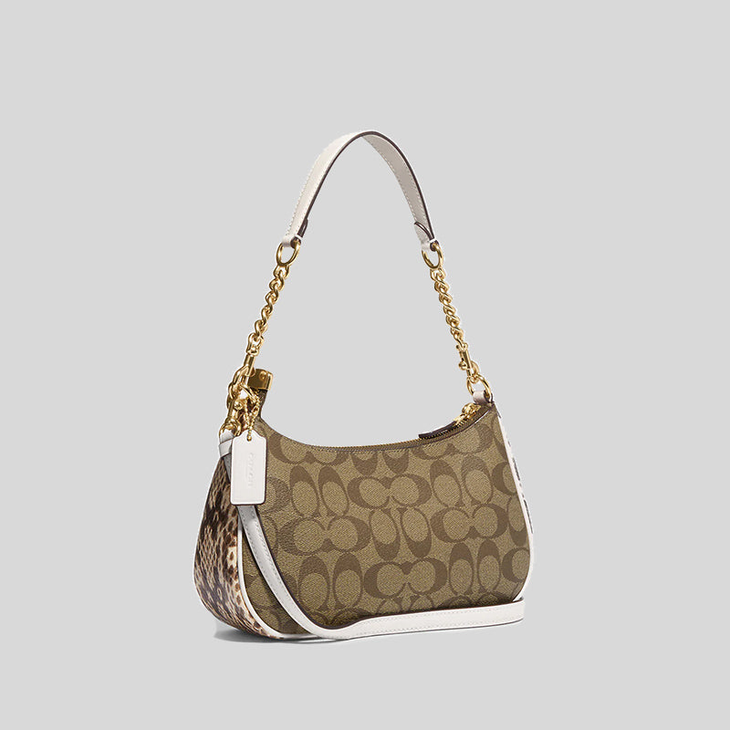 Coach Teri Shoulder Bag In Signature Canvas Khaki Chalk Multi CC323 ...