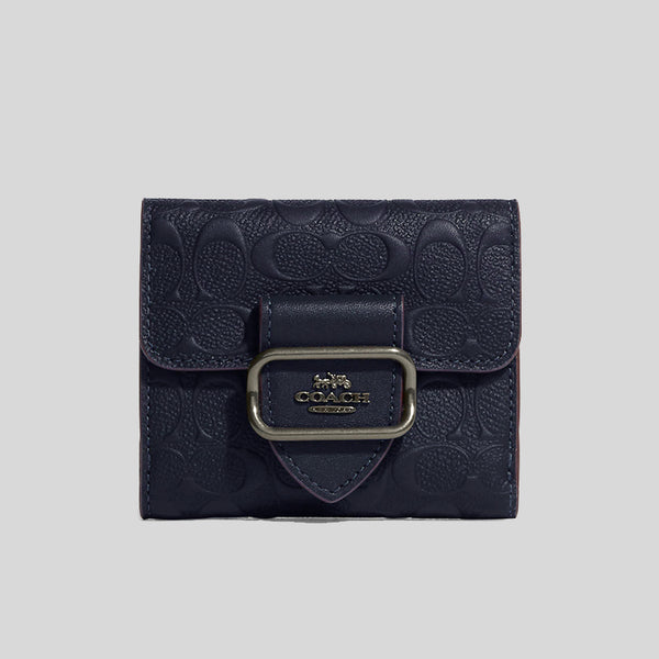COACH®  Small Morgan Wallet In Blocked Signature Canvas
