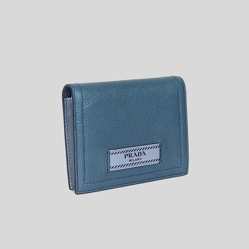 Prada Glace City Calf Small Bifold Wallet Cobalto/Astrale 1MV204 –  LussoCitta