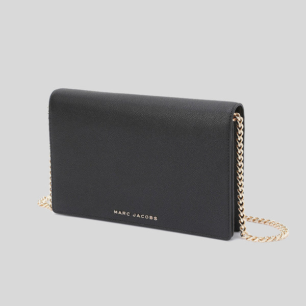 Large Tracy Crossbody Wallet in Visetos Black