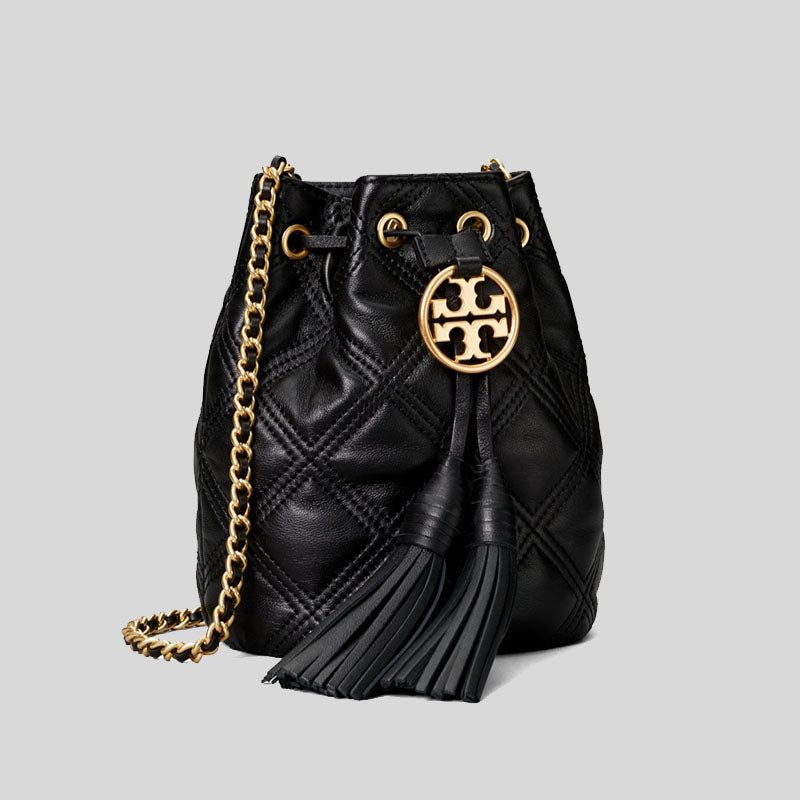 Tory Burch Fleming Soft Mini Bucket Bag Black 74853 – LussoCitta