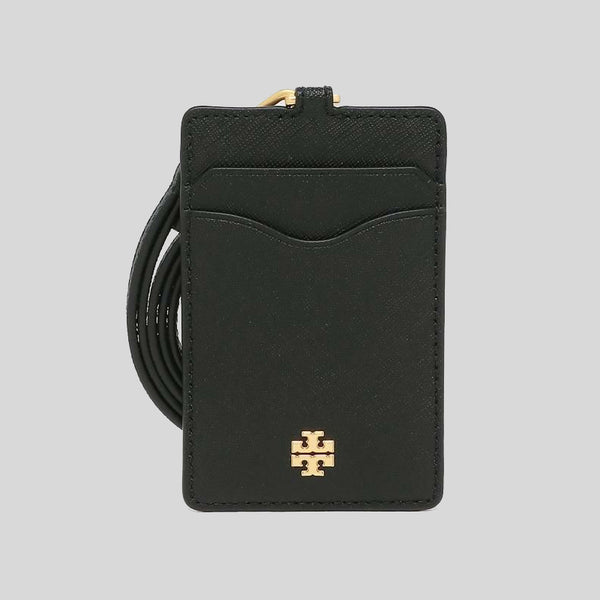 Tory Burch Emerson Leather ID Lanyard With Keyring Black 136584 – LussoCitta