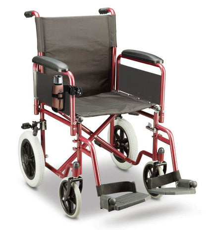 wheelchair with cup holder attached