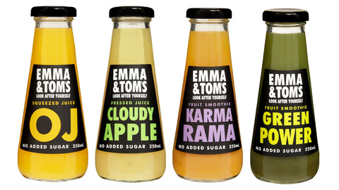 Emma & Toms Glass Bottle Range