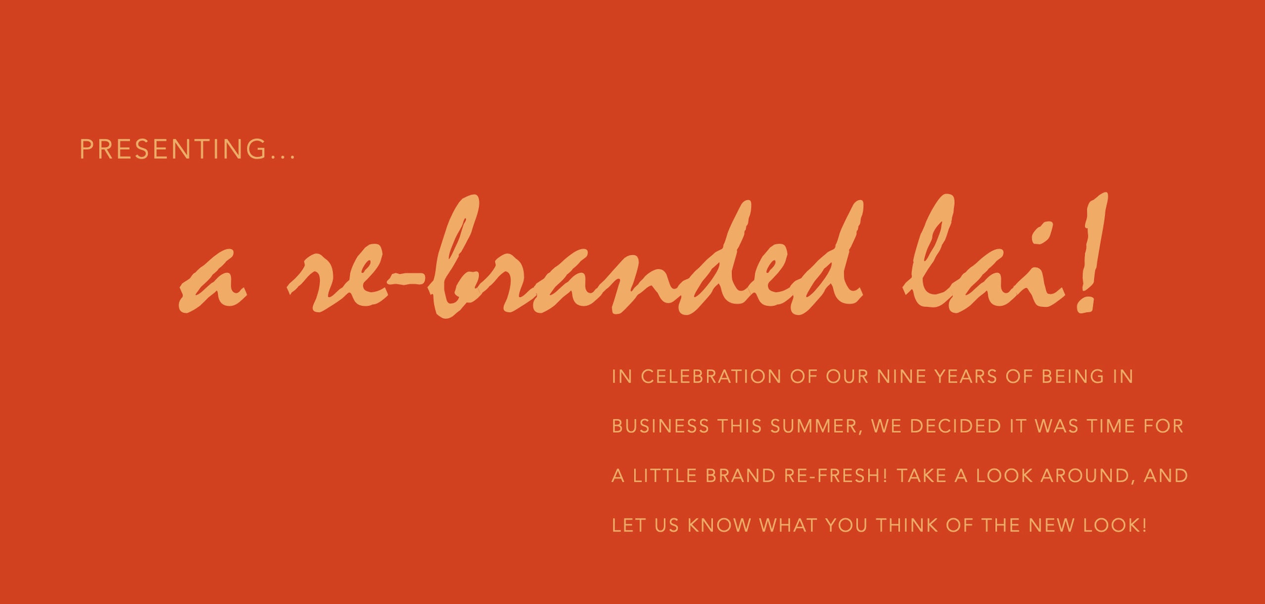 Lai rebranding announcement. brand refresh. 