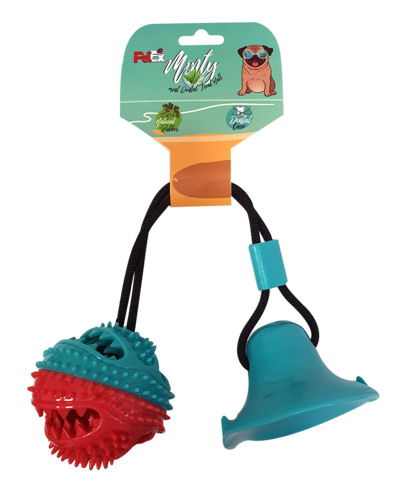 צעצוע דנטלי עם כדור צבעוני וואקום לכלבים
