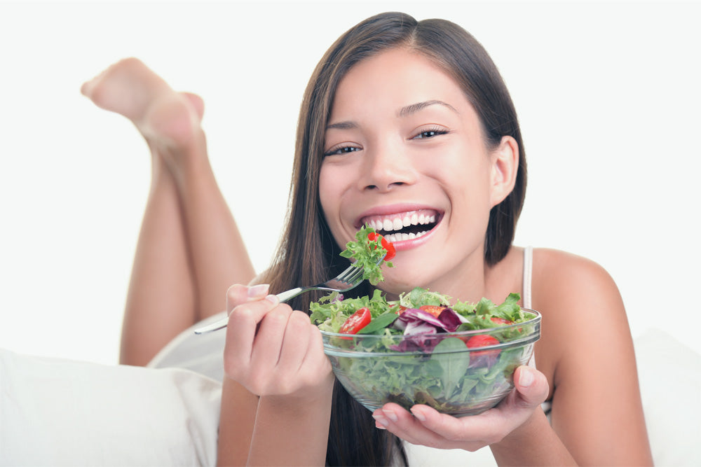 The most famous stock photo model eating a salad