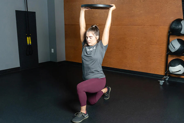 15. Overhead Lunges