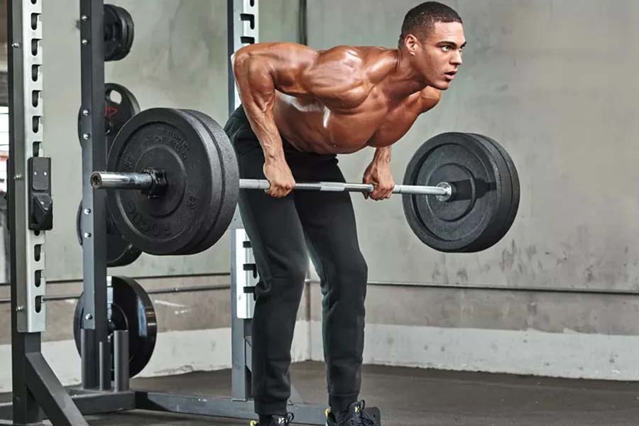3. Bent-Over Barbell Row
