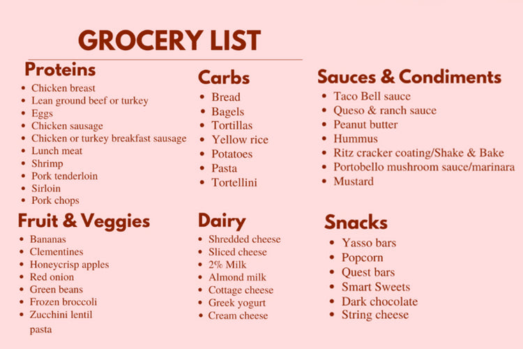 5. Make a Grocery List