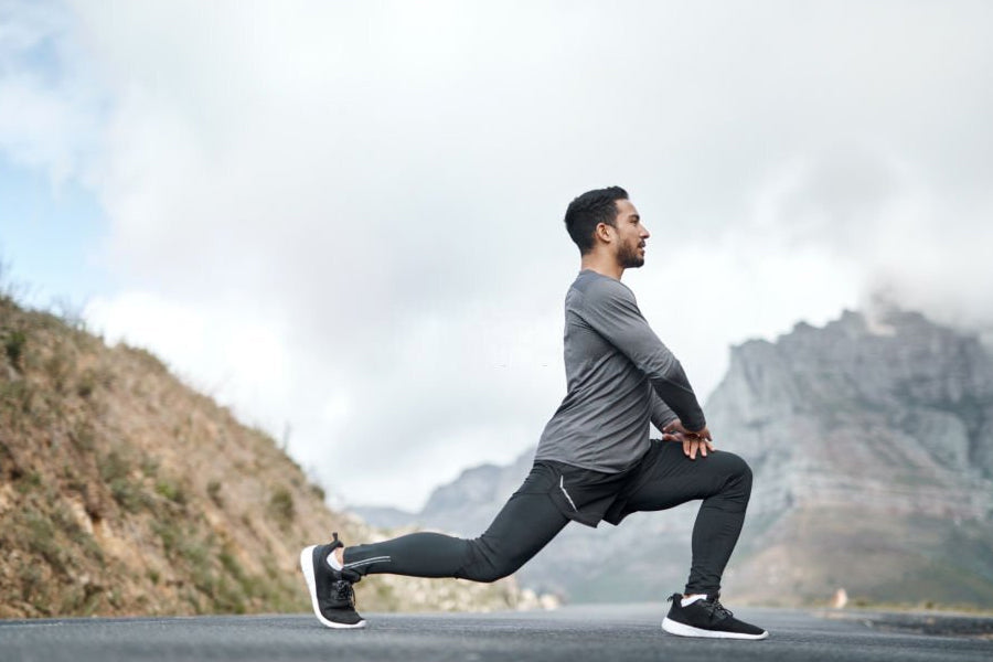 Lunges using knee wraps