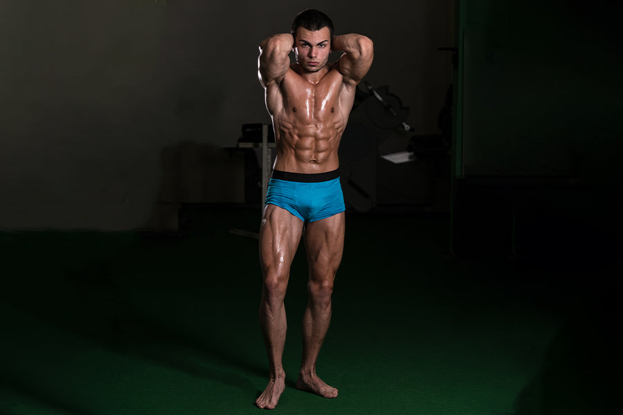 Bodybuilder Posing in the Gym Stock Image - Image of bodybuilding,  attractive: 76161711
