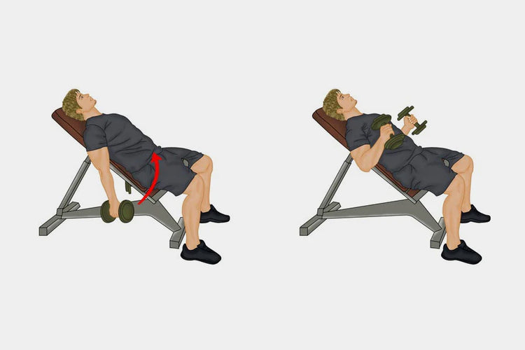 7. Incline Dumbbell Curl