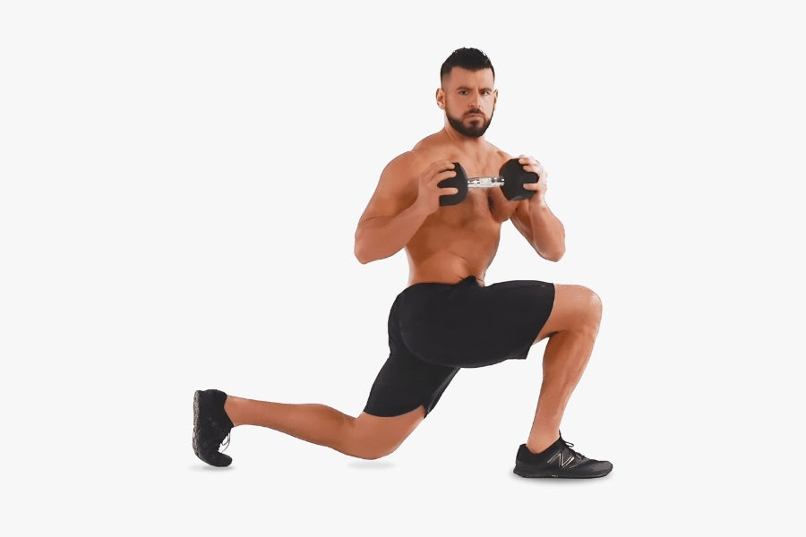 Dumbbell Reverse Lunges with Rotation