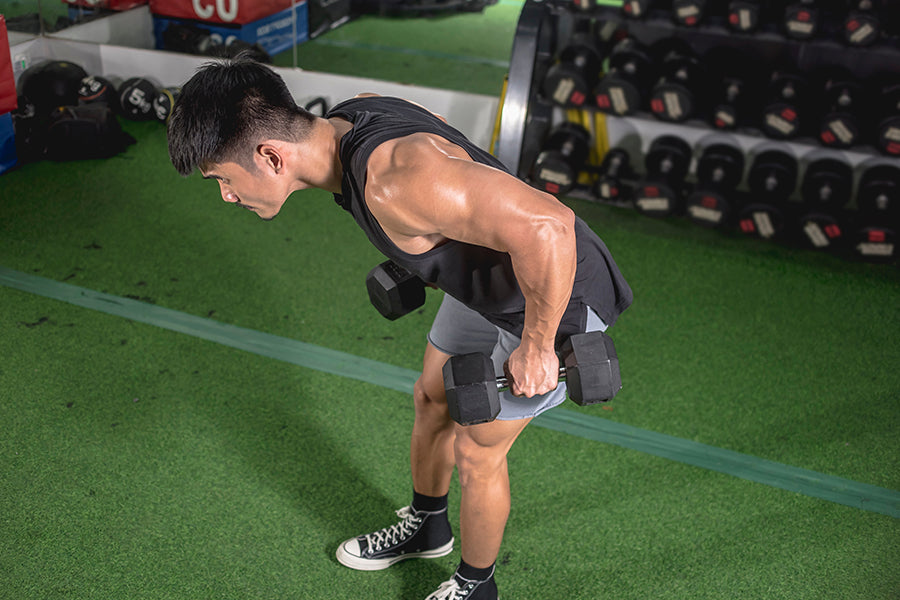 Neutral Grip Dumbbell bent over rows