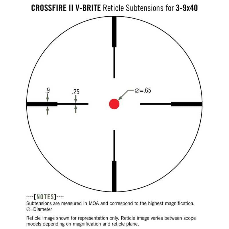 Vortex Crossfire II 39x40 Riflescope (BDC, VPlex or VBrite Reticle