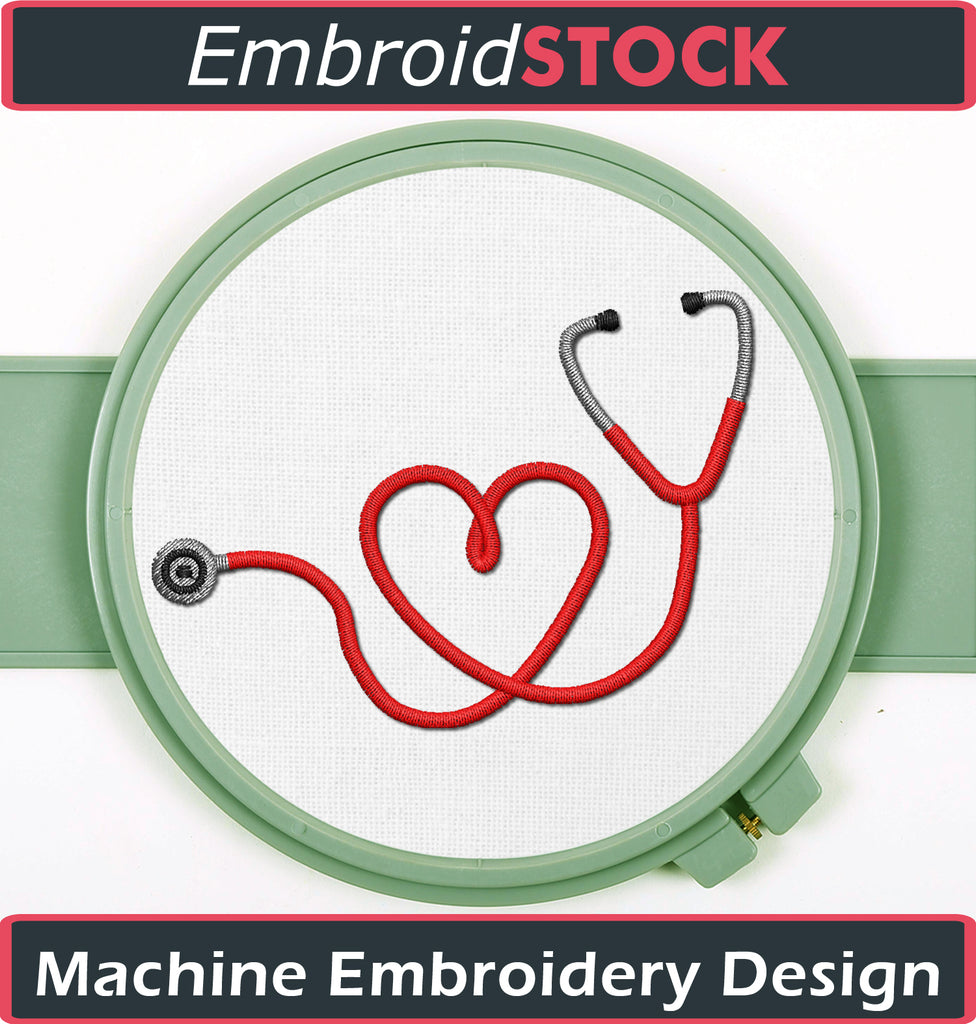 Stethoscope Heart Shape – Embroidstock