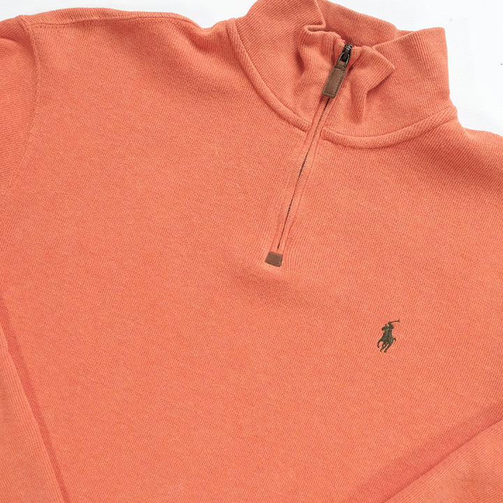 Vintage Polo Ralph Lauren Logo Quarter Zip Sweatshirt - L – Steep Store