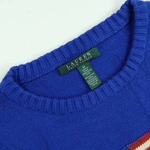 Vintage Ralph Lauren WOMENS Flag Knitted Sweater - L