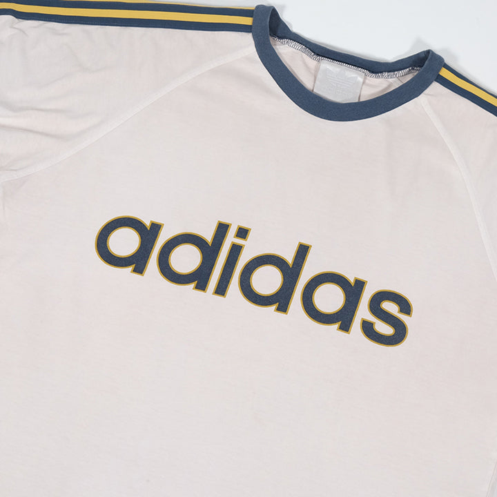 madera referencia sello Vintage OG Adidas Spell Out T-Shirt - L – Steep Store