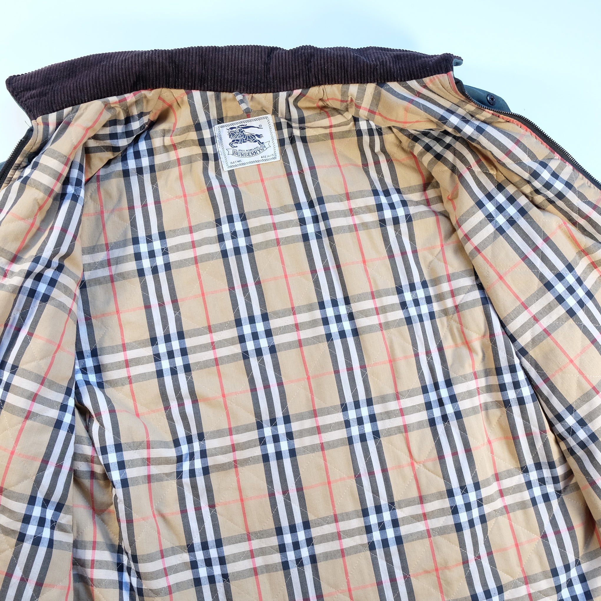 Vintage Burberry Nova Check Lining Made In England Parka Jacket - M ...