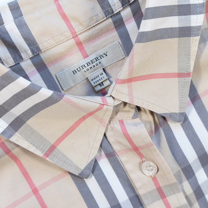 Vintage RARE Burberry WOMENS Classic Nova Button Up Shirt - M Steep Store