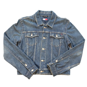 tommy hilfiger denim jacket womens logo