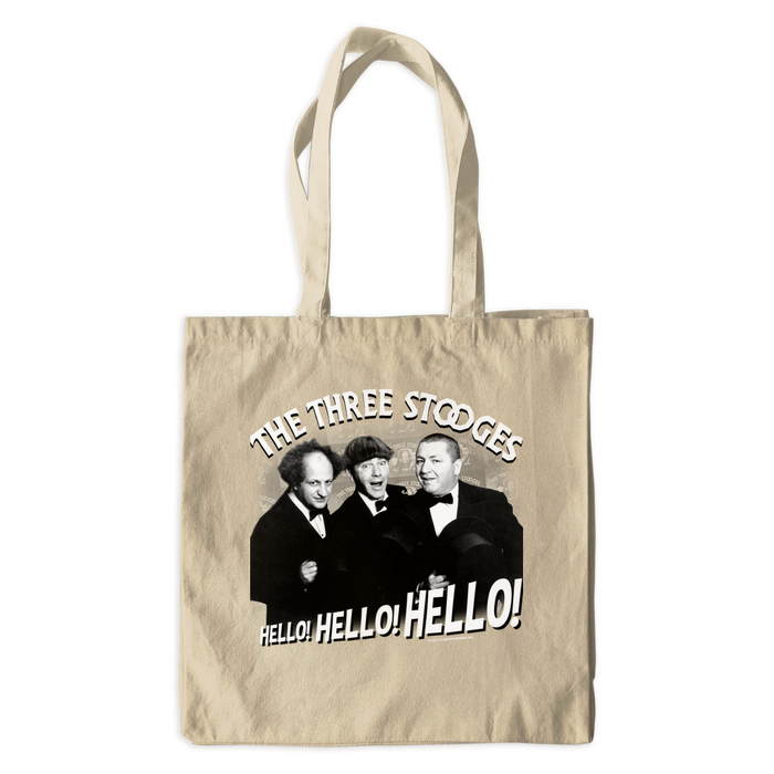 Three Stooges Hello Canvas Tote Bags