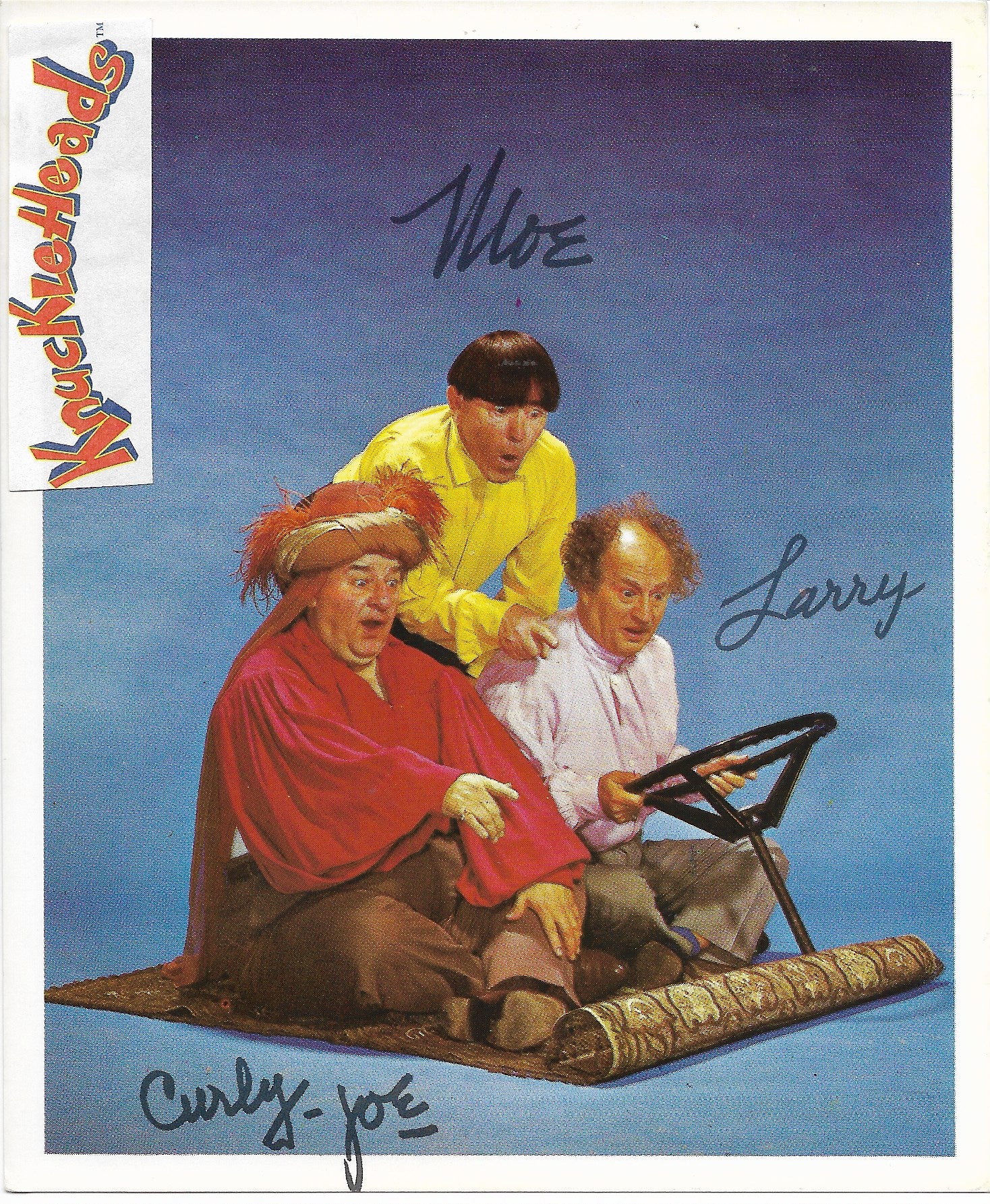 Three Stooges Original Glossy Promo Photo - 4X6 Magic Carpet - The Three Stooges Official Store - Shopknuckleheads - 4x6 Glossy Photo Paper