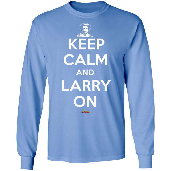 Three Stooges Keep Calm And Larry On Long Sleeve T-Shirt