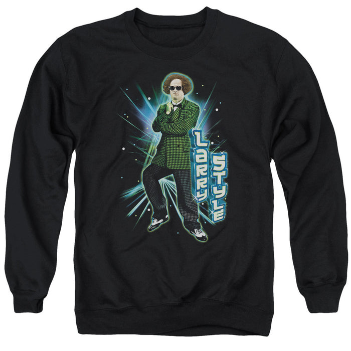 Three Stooges/Larry Style - Adult Crewneck Sweatshirt - Black