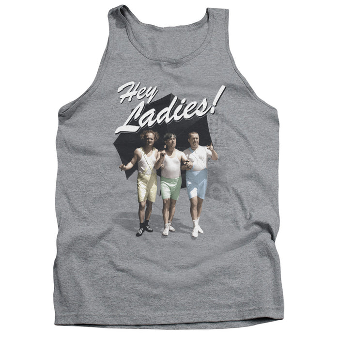 Three Stooges Hey Ladies-Adult Tank-Athletic Heather