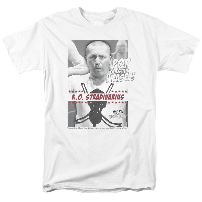 Three Stooges/Weasel-S/S Adult 18/1-White