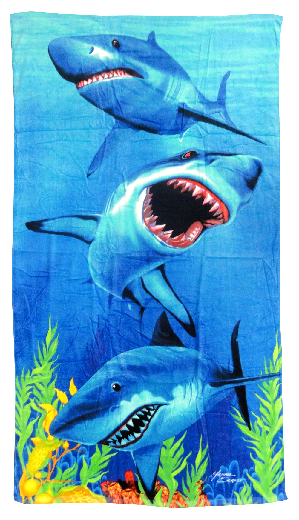 shark beach towel