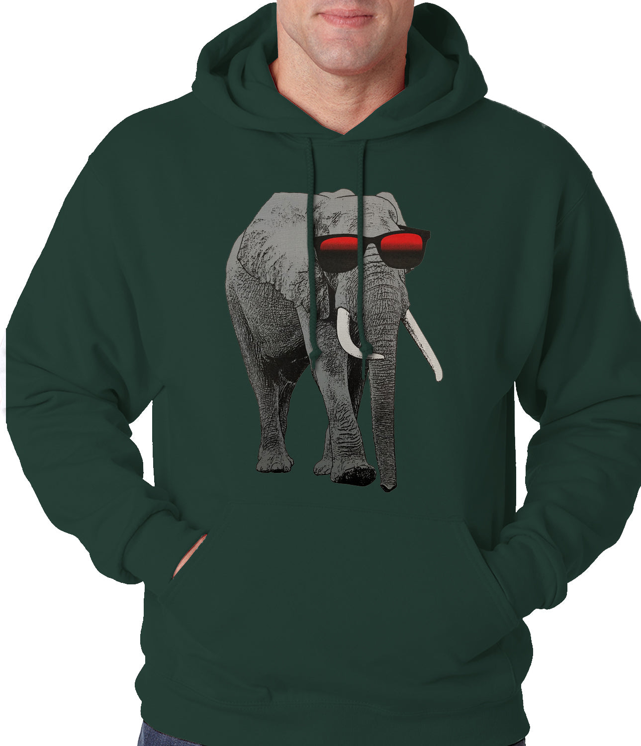 Elephant Wearing Sunglasses Adult Hoodie – Bewild