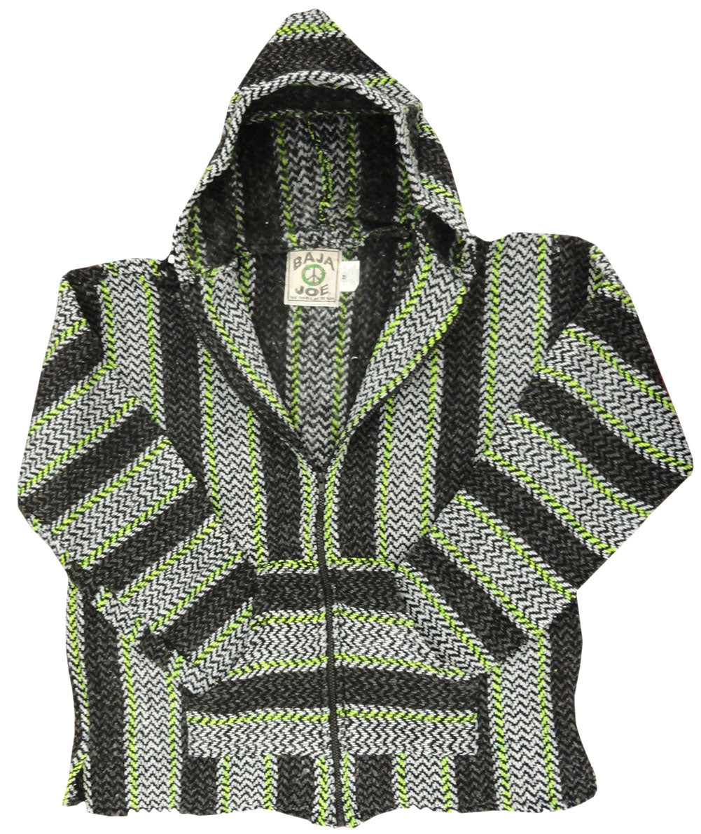 Full Zip Deluxe Baja (Lime/Grey) – Bewild