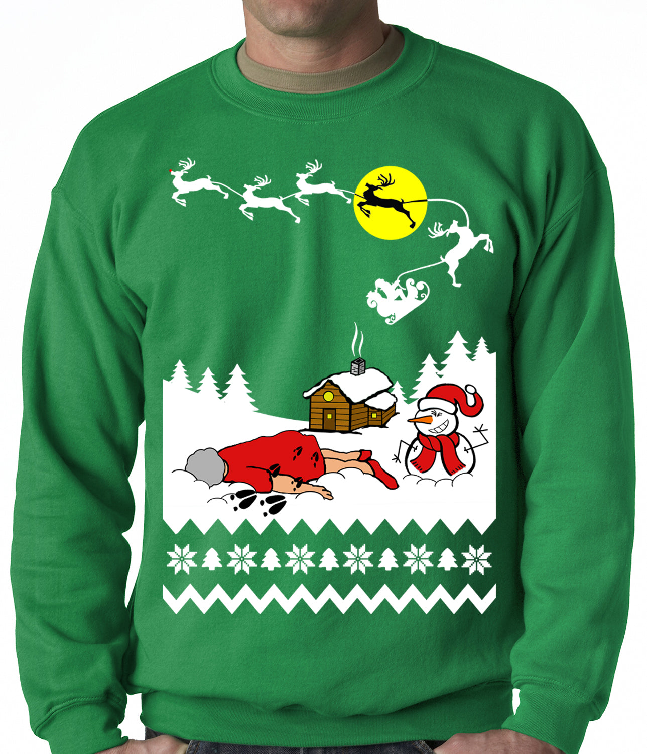 Grandma Got Run Over By A Reindeer Ugly Christmas Ladies T-shirt