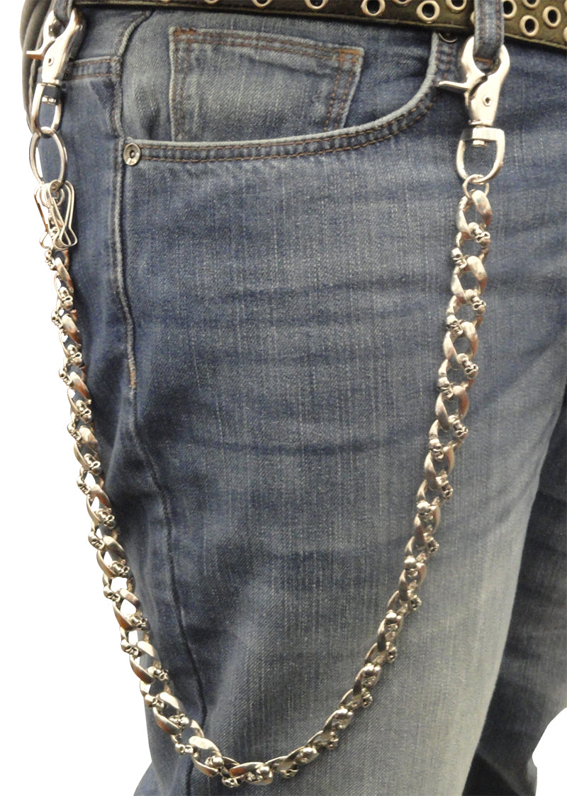 Graveyard Skulls Tough Link Jean and Wallet Chain – Bewild