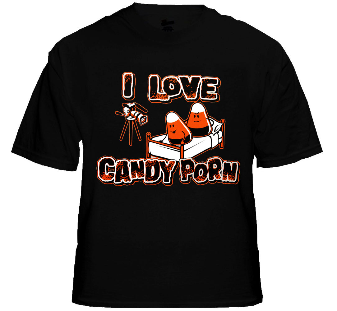 Www Xxxx Com 16 - Halloween Shirts - I Love Candy Porn Men's T-Shirt â€“ Bewild