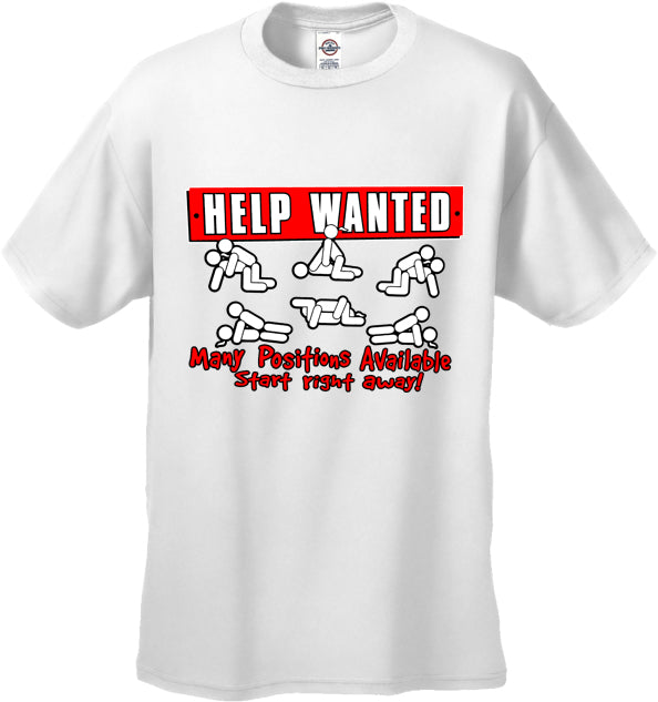 Help Wanted Many Positions Available Mens T Shirt Bewild