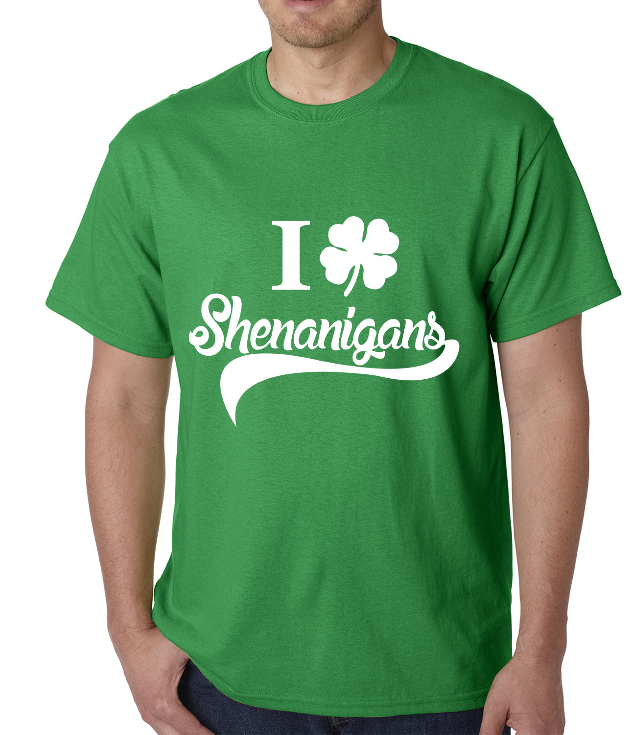 I Clover Shenanigans Funny St Patricks Day Mens T-shirt – Bewild