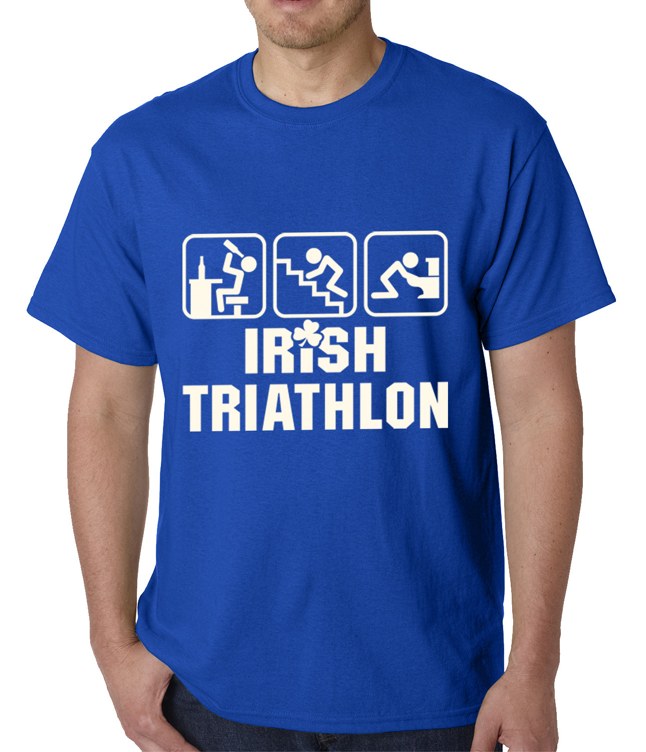 Irish Triathlon Funny St. Patrick's Day Mens T-shirt – Bewild