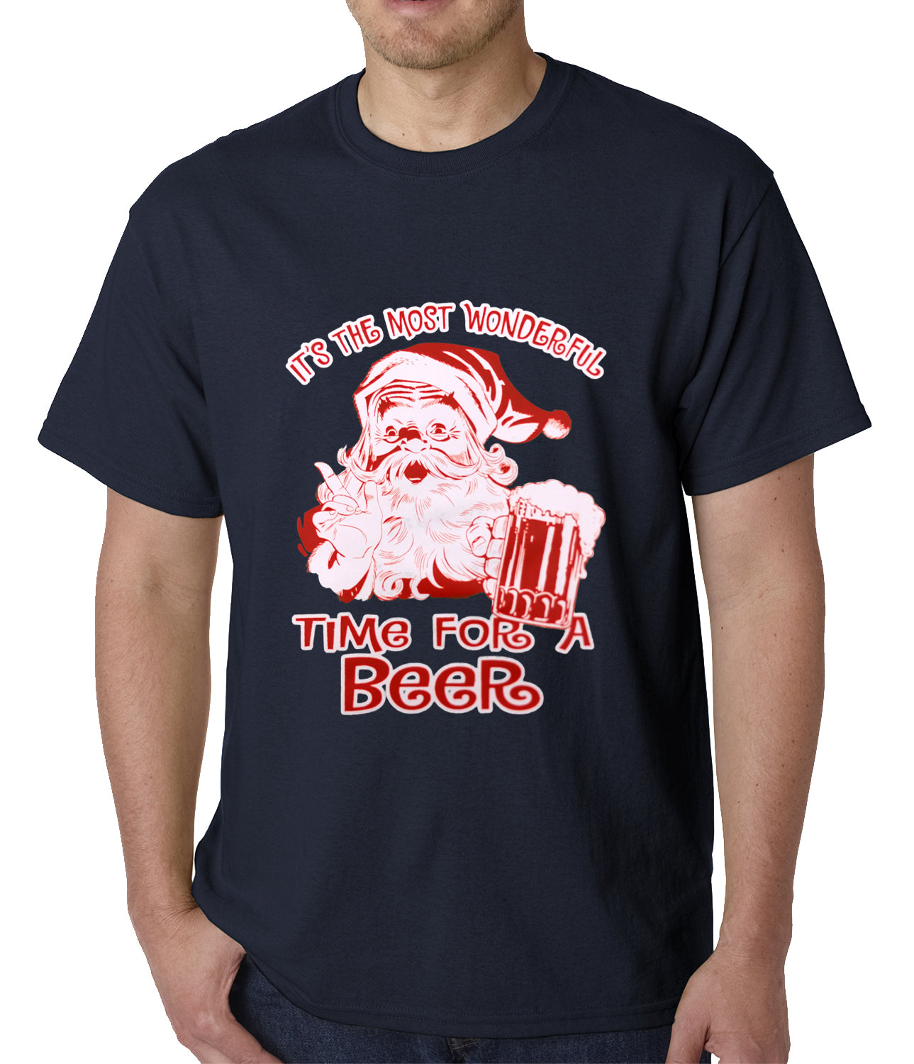 It's The Most Wonderful Time for a Beer Funny Christmas Mens T-shirt ...