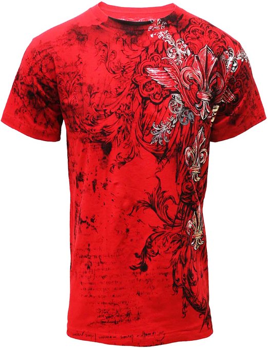 Konflic Triple Fleur De Lis T-Shirt (Red) – Bewild