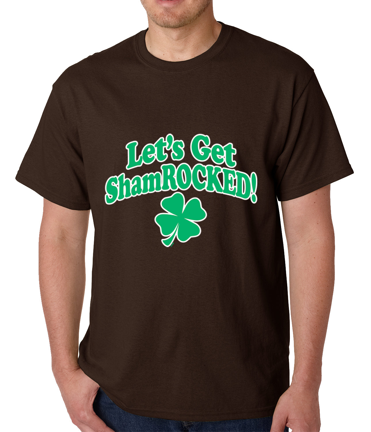 Let's Get ShamROCKED Funny Irish Mens Tshirt Bewild