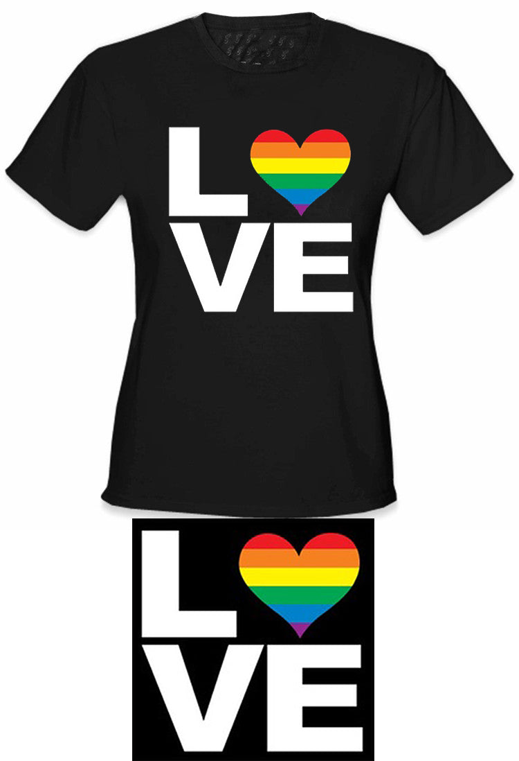 Love Rainbow Heart Girl's T-Shirt – Bewild