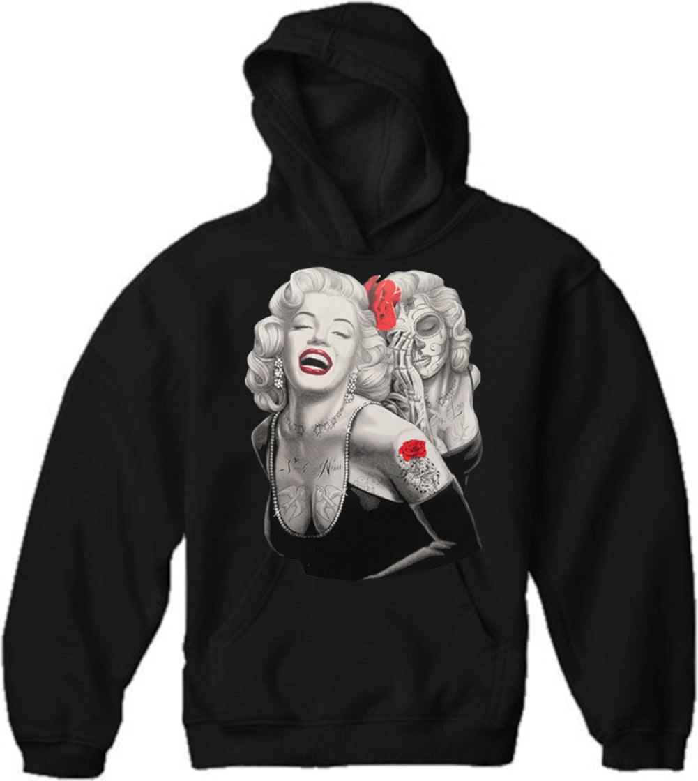 Marilyn Monroe Smile Now Cry Later Adult Hoodie - Bewild