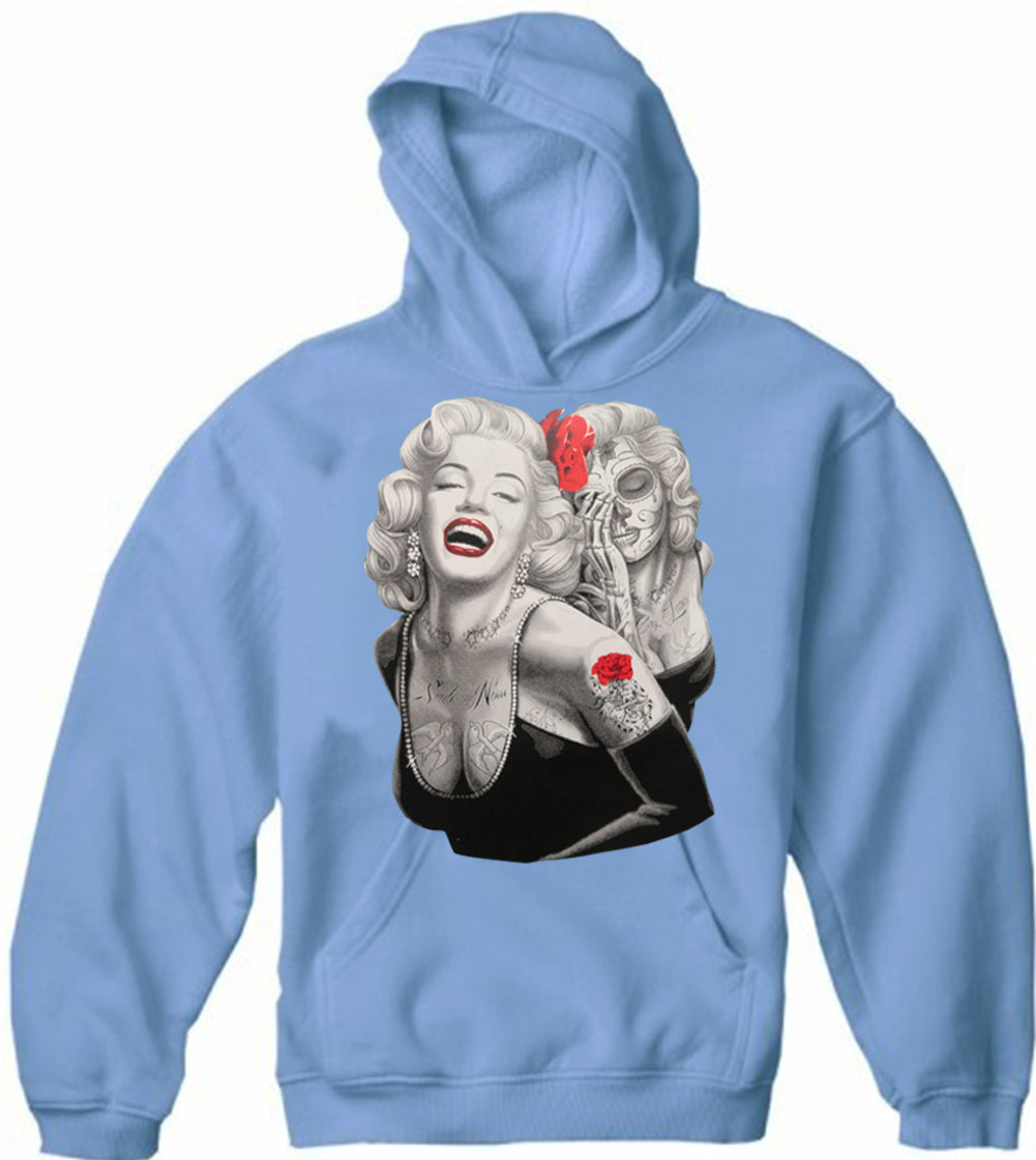 blue marilyn monroe hoodie